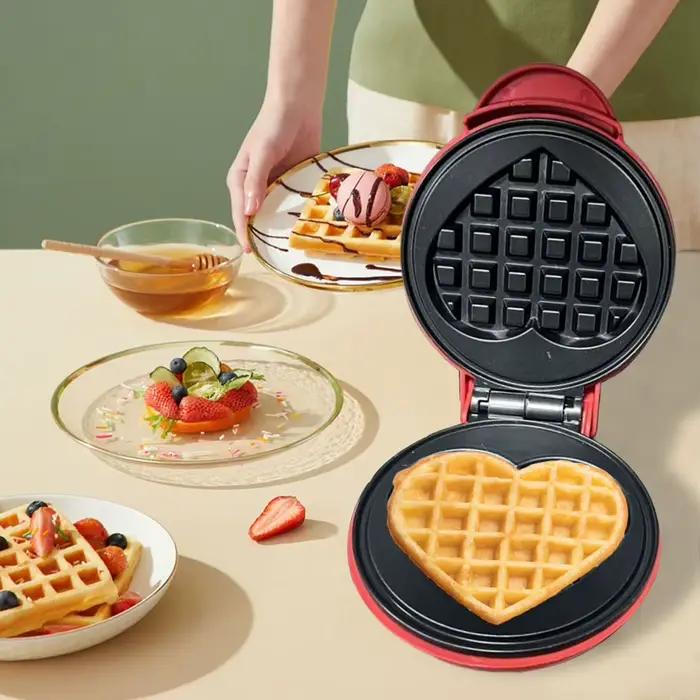 Mini Moule à Gaufres Électrique Antiadhésif Idéal Pour Le Petit Déjeuner Collations et Desserts Occasions Spéciales Cuisine Rapide Et Facile