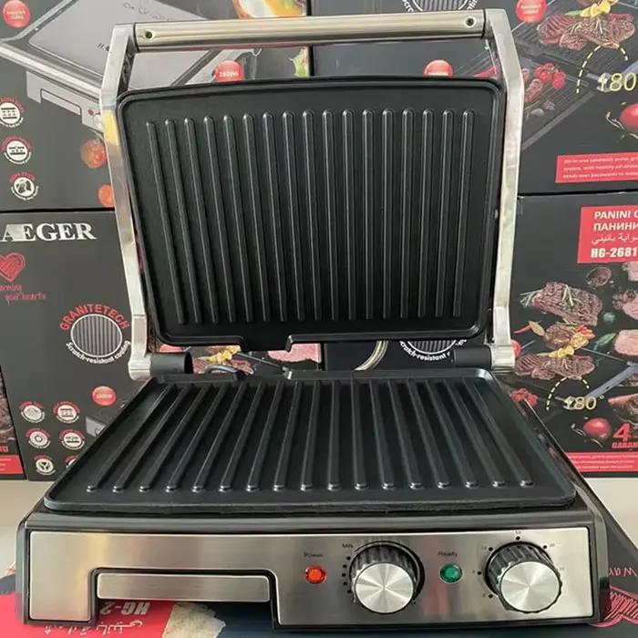 Machine à steak électrique multifonctionnelle 220V pour steaks, paninis et petit-déjeuner multifonctionnelle à domicile