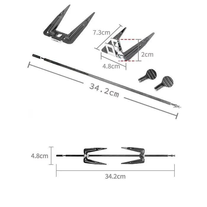 Fourchette à griller rotative en acier inoxydable pour barbecue et cuisine, résistance à la chaleur, facilité de nettoyage, pour ailes de poulet et brochettes, idéal pour friteuse à air et four eléctrique