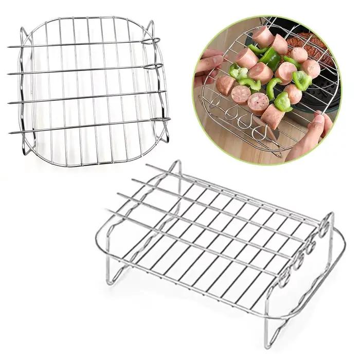 Plateau de support en acier inoxydable pour friteuse à Air et supports de cuisson à la vapeur