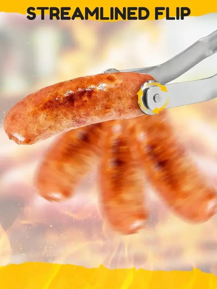 Pince tournante pour saucisses au barbecue