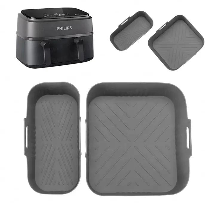 2 pièces, moules en silicone réutilisables 6+3L pour friteuse à air Philips série 3000 NA350/00
