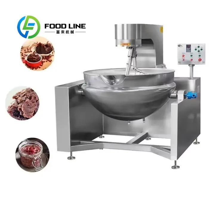 Marmite de cuisson automatique industrielle personnalisée avec agitateur pour le traitement des aliments de confiture de fruits