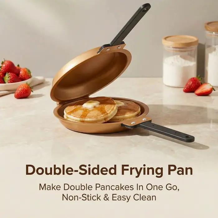 Poêle à crêpes pliable double face