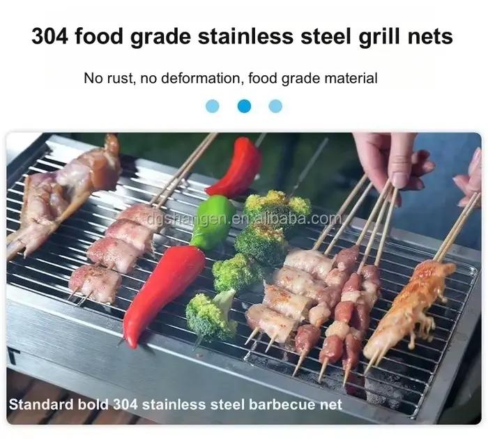 Modèle détachable pliant carré Barbecue gril pique-nique Mini Portable Camping petit
