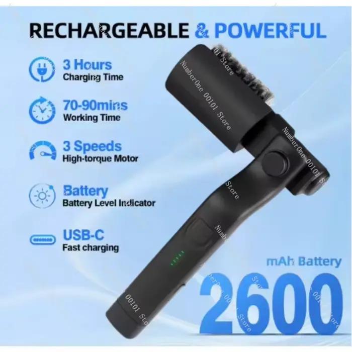 Brosse de nettoyage électrique améliorée pour barbecue sûre pour grilles et étagères de four portable pour cuisiniers occasions spéciales
