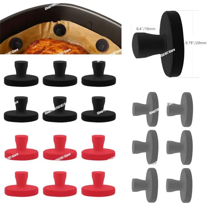 Clips de fixation magnétiques en silicone réutilisables pour papier sulfurisé de friteuse à air chaud