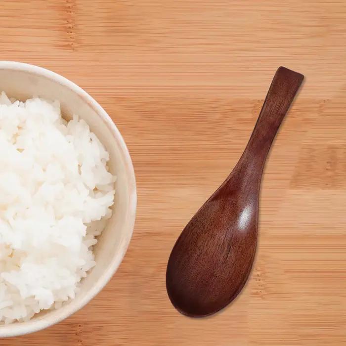Cuillère à riz en bois japonaise à long manche