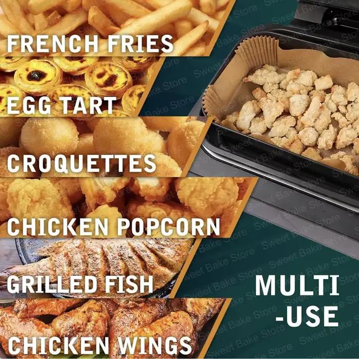 Grands doublures en papier pour friteuse à air