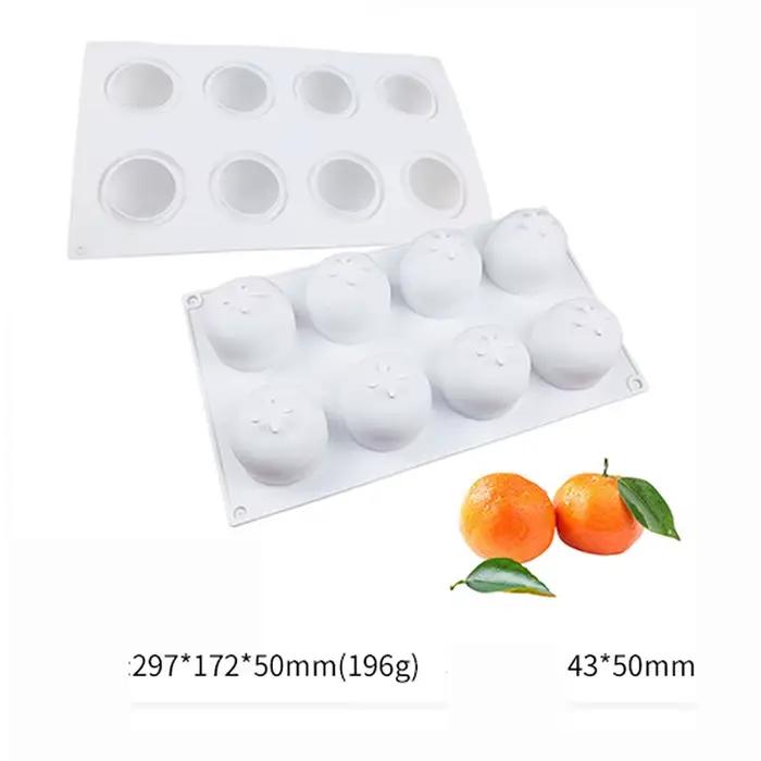 Moule à gâteau en silicone pour desserts en forme de fruits comme ananas, poire, pêche, orange, fraise, mousse et autres formes de desserts français pour occasions spéciales et créations culinaires innovantes