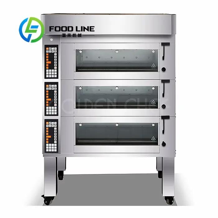Four de boulangerie commercial professionnel électrique à 3 niveaux et 3 plateaux pour pâtisseries