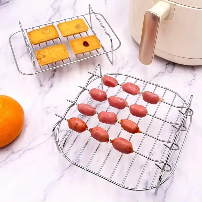Plateau de support en acier inoxydable pour friteuse à Air et supports de cuisson à la vapeur