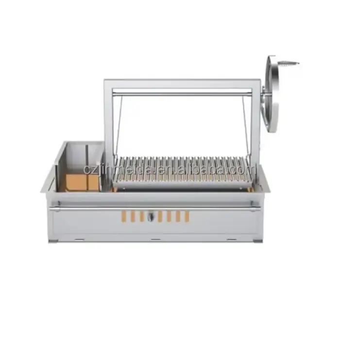 Barbecue portable en acier inoxydable réglable, style argentin, à intégrer dans les briques, pour cuisson DIY, idéal pour les fêtes en extérieur et dans le jardin