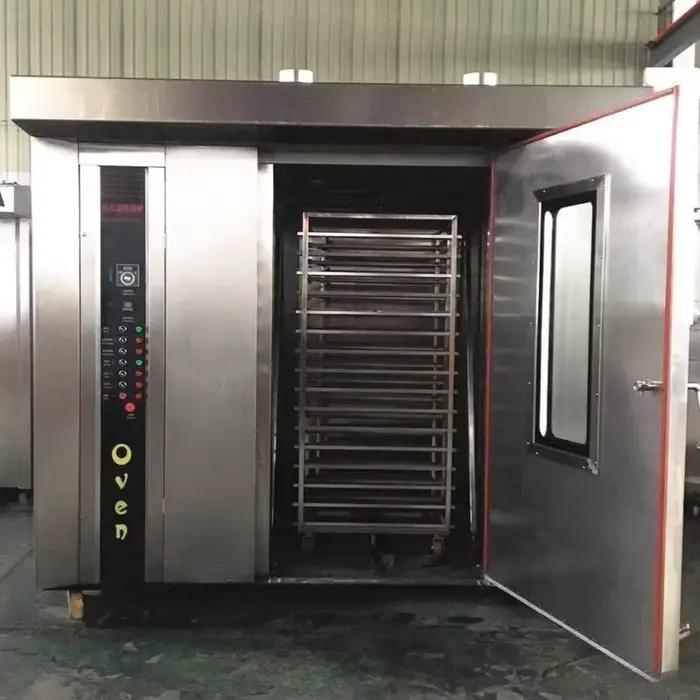 Four rotatif à air chaud industrielle haute capacité 32 plateaux pour production de burgers biscuits pain restaurants occasions spéciales