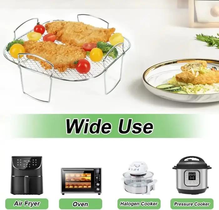 Panier de friteuse à air en acier durable pour la vapeur et la rôtisserie modernes à offrir pour une cuisine saine et pratique