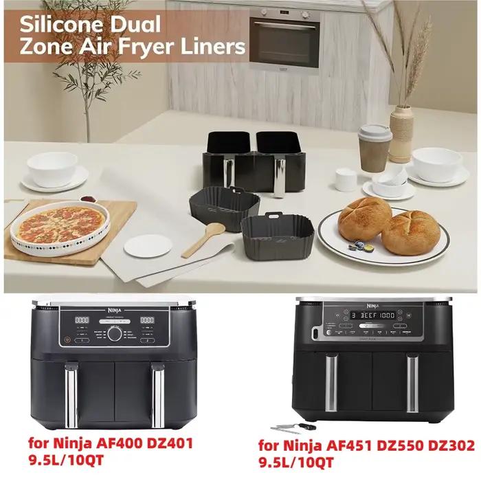 Lot de 2 revêtements pour friteuse à air Ninja AF400 Dual Zone