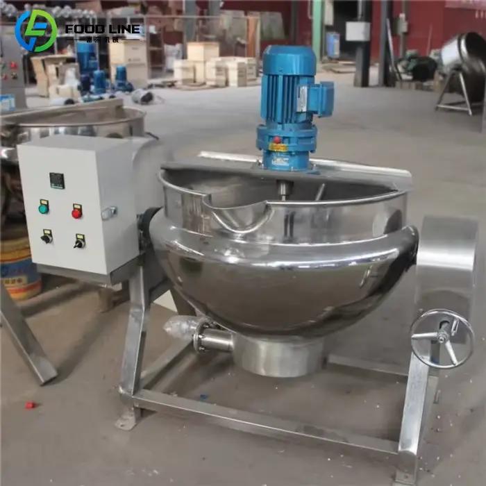 Pot de cuisson gainé en acier inoxydable 304 double enveloppe vertical inclinable pour cuisine professionnelle et amateur occasions spéciales