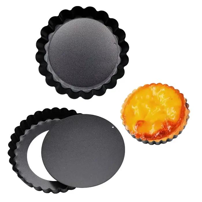 Moules à gâteaux antiadhésifs en acier haute teneur en carbone pour pâtisseries, tartes, pizzas et gâteaux, idéaux pour anniversaires, fêtes familiales et cadeaux de cuisine
