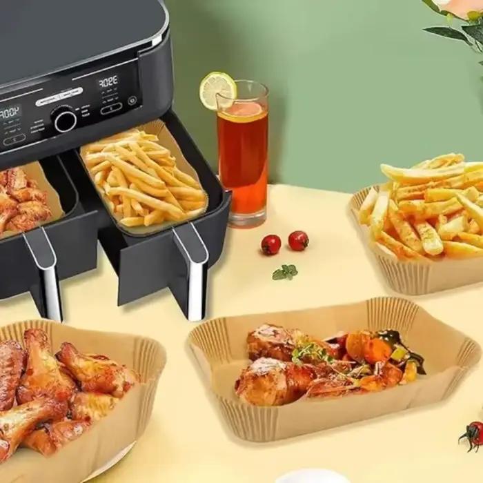 Papier rectangulaire jetable pour friteuse à Air