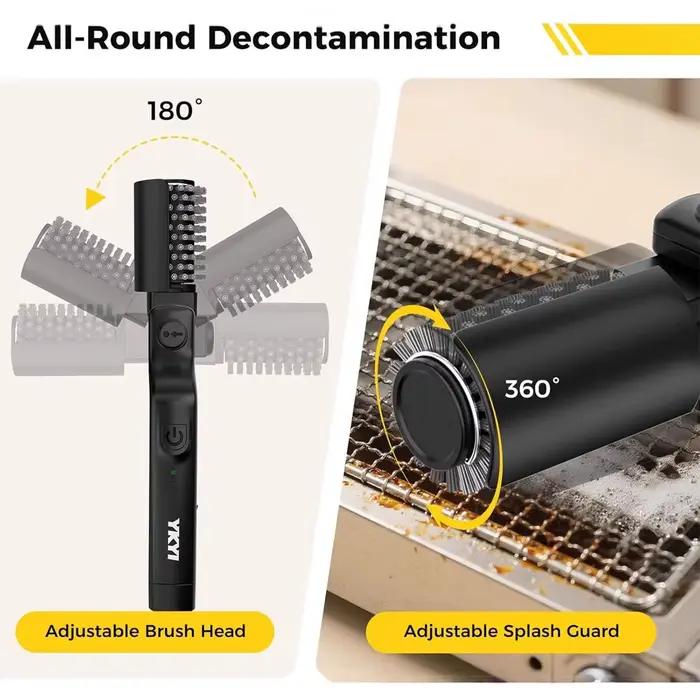 Brosse de nettoyage pour barbecue électrique à 3 vitesses