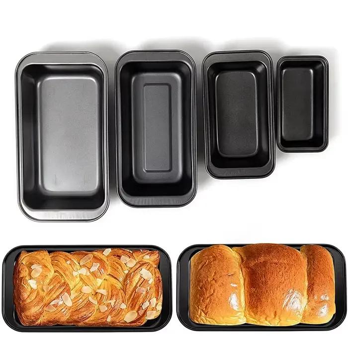Moule à pain antiadhésif rectangulaire en acier au carbone pour four
