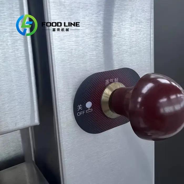 Cuiseur vapeur à trois portes avec gril auto-amorçant acier inoxydable pour fruits de mer modernes occasions professionnelles