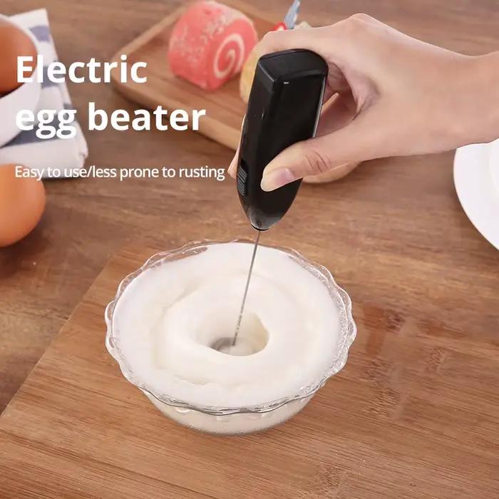 Électrique Oeuf Batteur Mousseur À Lait Pour Café Ménage Cuisine Mini En Acier Inoxydable