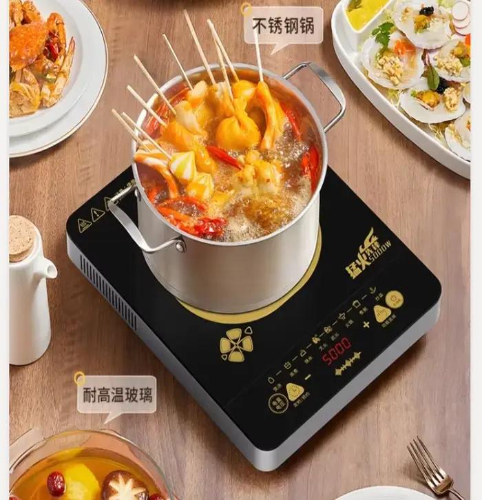 Cuisinière à induction Peskoe 220V 5000W multifonction haute puissance cuisson rapide étanche avec minuteur WWD