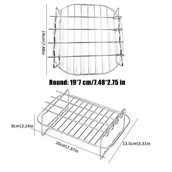 Plateau de support en acier inoxydable pour friteuse à Air et supports de cuisson à la vapeur