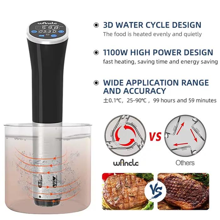 Wancle-Cuiseur sous vide avec écran LCD tactile
