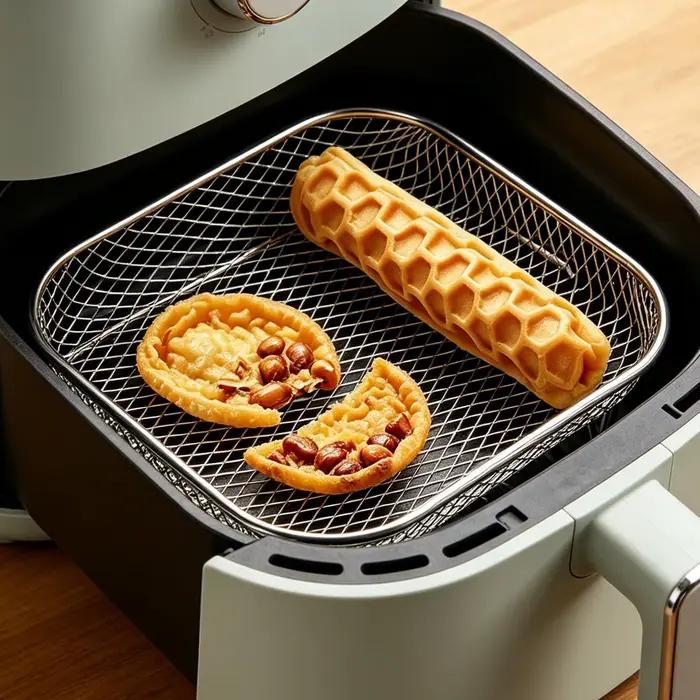 Grille de cuisson antiadhésive en acier inoxydable pour friteuse à air