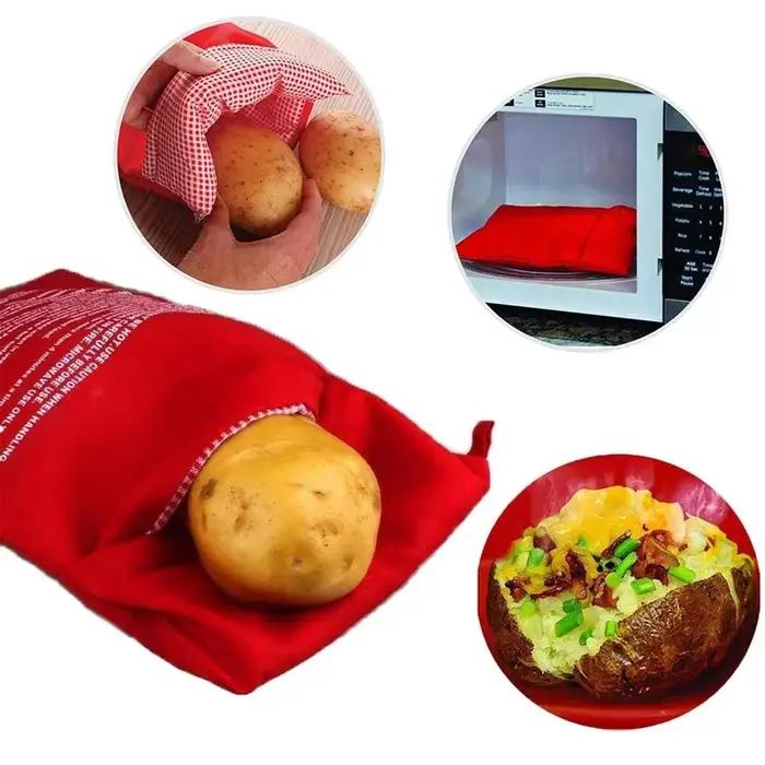 Sac de cuiseur de pommes de terre au micro-onde réutilisable pour une cuisson parfaite en 4 minutes pour maison et jardin occassions spéciales