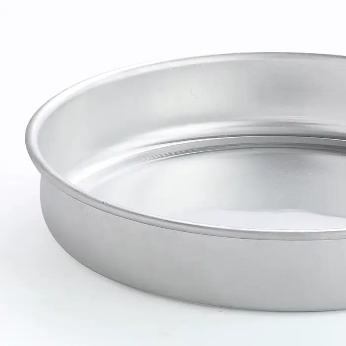Plateau de cuisson rond en aluminium de 26 cm à fond plat pour la cuisine