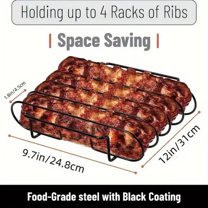 Support à côtes en acier inoxydable pour barbecue