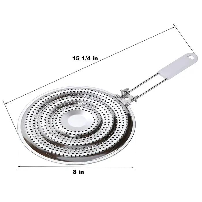 Convertisseur de plaque de cuisson à induction pour cuisinières modernes, adaptateur à induction, plaque de conduction thermique, acier inoxydable durable, design contemporain, utilisation avec casseroles traditionnelles