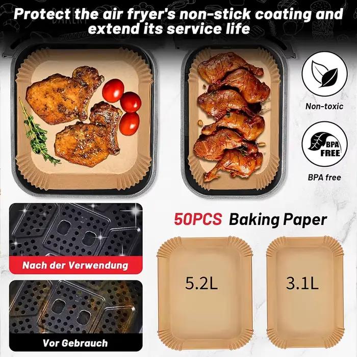 Support de cuisson de moule de friteuse à air en Silicone Compatible avec Moulinex EZ901820 5.2/3.1 L