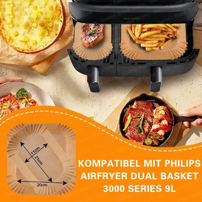 Doublures en papier parchemin jetables pour friteuse à Air DualZone