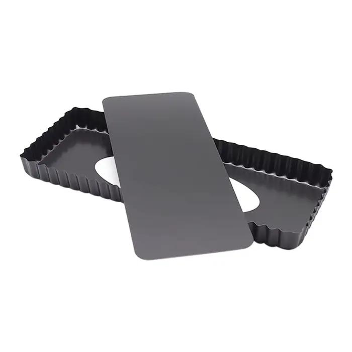 Moule à tarte rectangulaire cannelé alliage d'aluminium antiadhésif fond amovible pour tarte chrysanthemée occasions spéciales-decoration-table