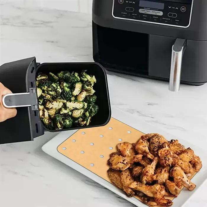 Revêtements en parchemin pour friteuse à Air ABUN-400 prédécoupés pour Ninja Foodi XL 6 en 1 haute qualité facilitant la cuisine saine et délicieuse pour divers usages et occasions spéciales