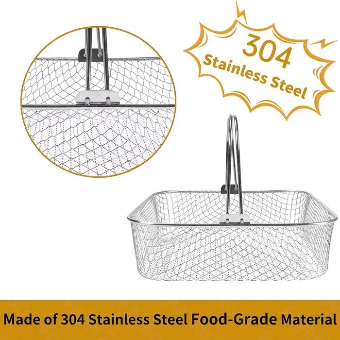 Panier vapeur en acier inoxydable 304 pour friteuses à air Cosori Vortex Phillips occasions spéciales croustillants sains et délicieux