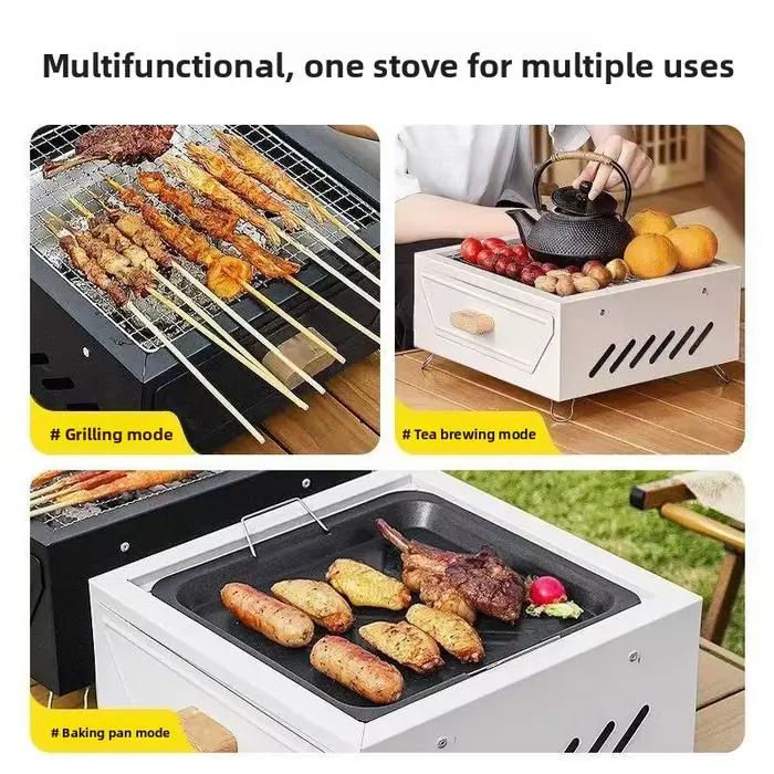 Camping cour Barbecue Grill extérieur Portable charbon de bois