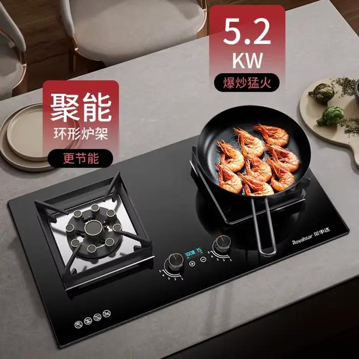 Royalstar cuisinière à gaz Double brûleur économie d'énergie ménage gaz naturel GPL table de cuisson AG