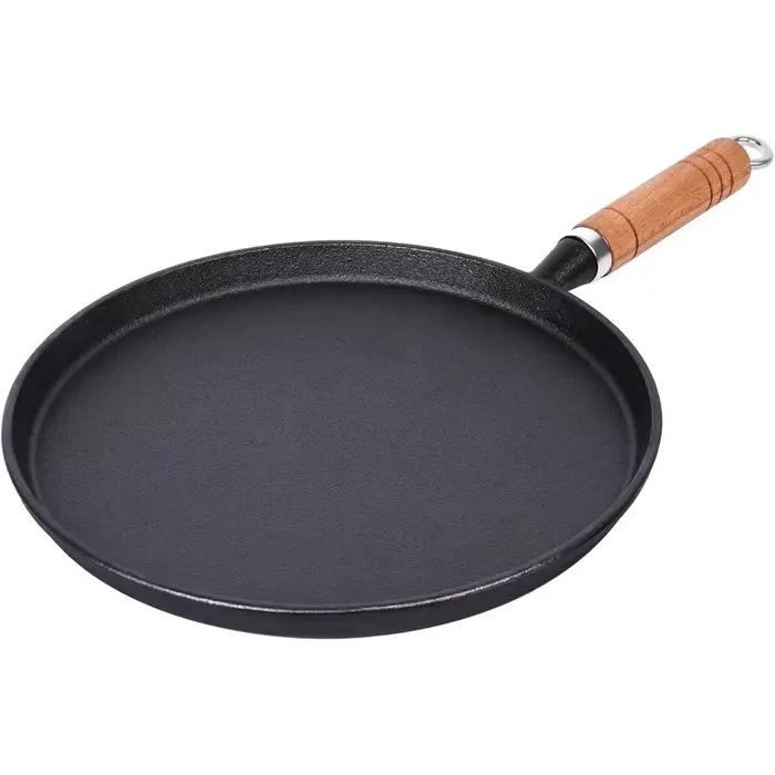 Poêle à frire en fonte non revêtue, antiadhésive, pour crêpes aux œufs, crêpière, Steak, poêle à gaz, cuisinière à Induction, ustensiles de cuisine, 1 pièces