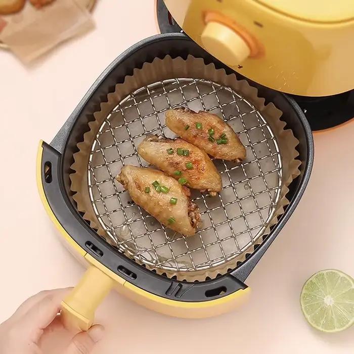 Grille de cuisson ronde en acier inoxydable empilable pour friteuses à air et four pour cuisine domestique et cuisson à la vapeur occaions spéciales