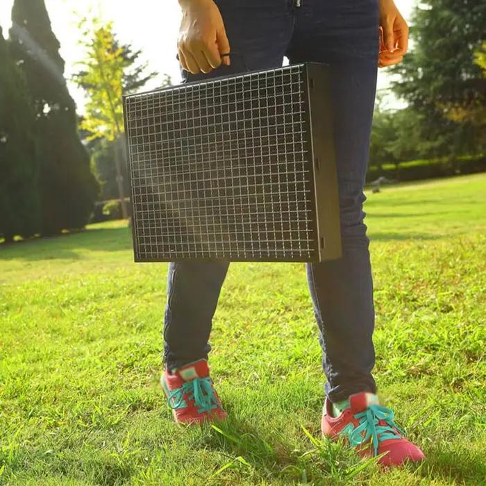 Grand gril Portable pour barbecue au charbon de bois