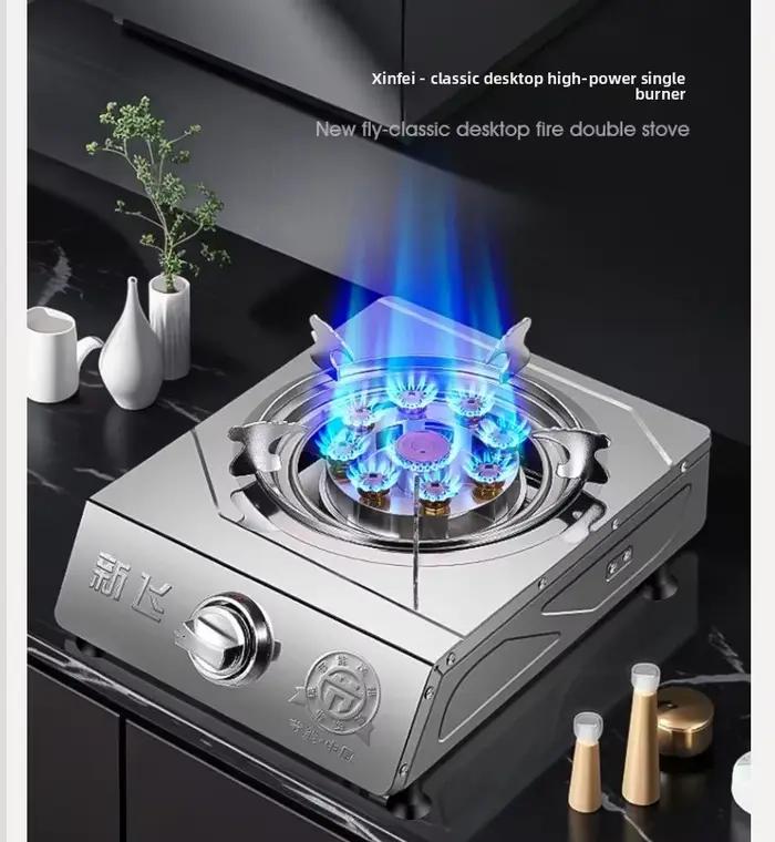Cuisinière à gaz haute pression en acier inoxydable
