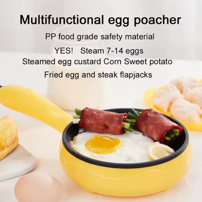 Cuiseur à œufs électrique multifonction antiadhésif arrêt automatique simple/double couche friture vapeur omelette petit déjeuner brunch familial repas entre amis