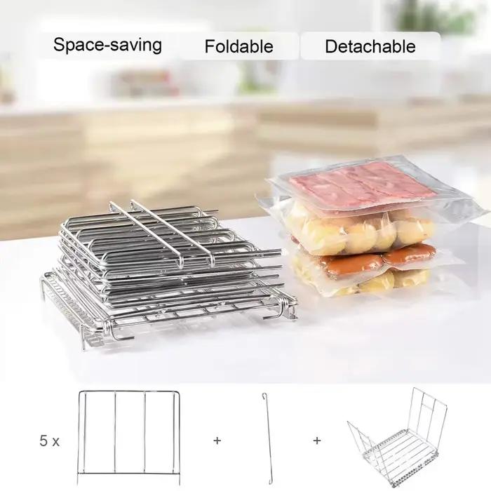 Machine sous vide 11L avec support en acier inoxydable et séparateurs détachables pour cuisson contrôlée et économie d'énergie occaions spéciales et quotidiennes