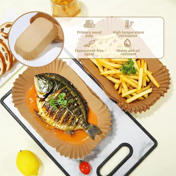 Feuilles de papier de cuisson jetables pour friteuses à air Philips Airfryer série 3000 en quatre couleurs pour une cuisine propre et durable