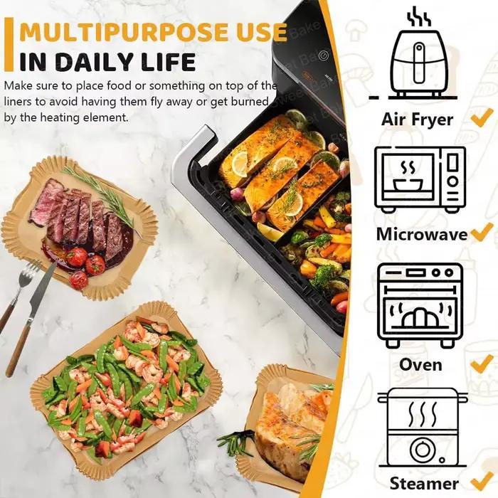 Papier de cuisson Compatible avec la friteuse à air chaud Cosori Twinfry 10L
